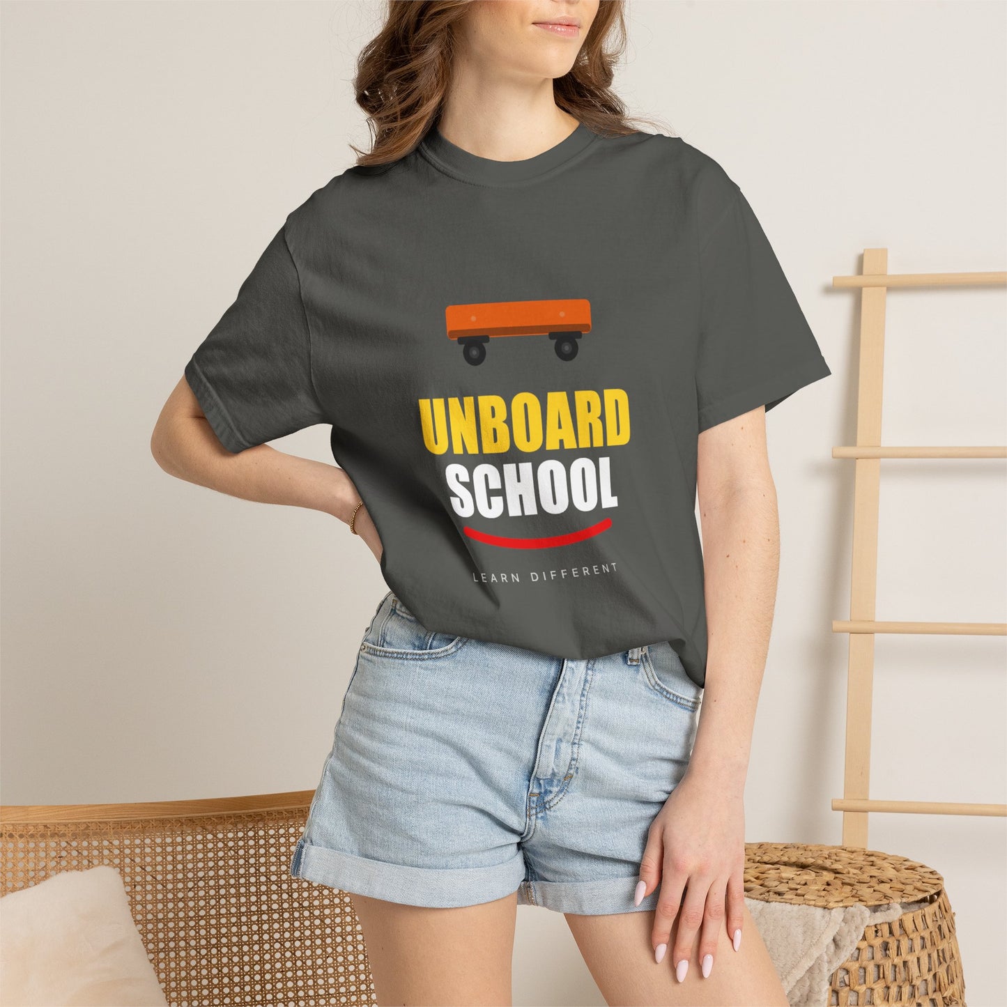 Unboard Skateboard T‑Shirt — Minimal Retro Skate Graphic Tee