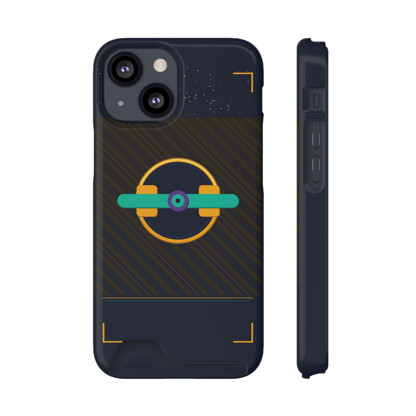 Blaise Series Wallet Phone Case — Retro Geometric Target