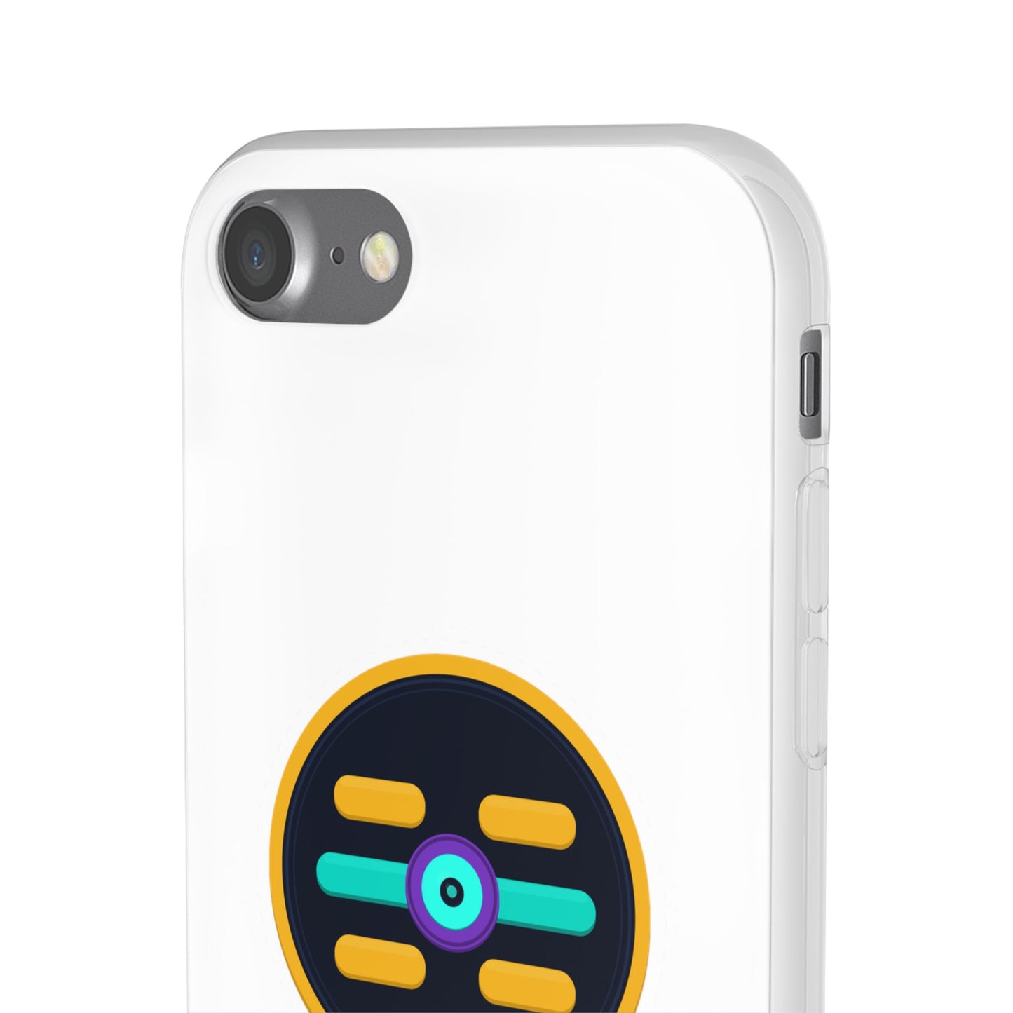 The Boards Shop Clear Phone Case with Colorful Tech Emblem