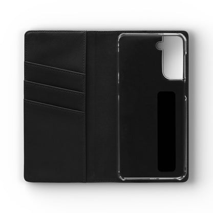 Unboards Cosmic Flip Case — Retro Space Tech Wallet Cover