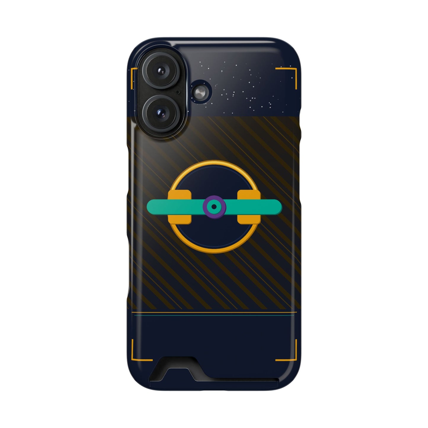 Blaise Series Wallet Phone Case — Retro Geometric Target