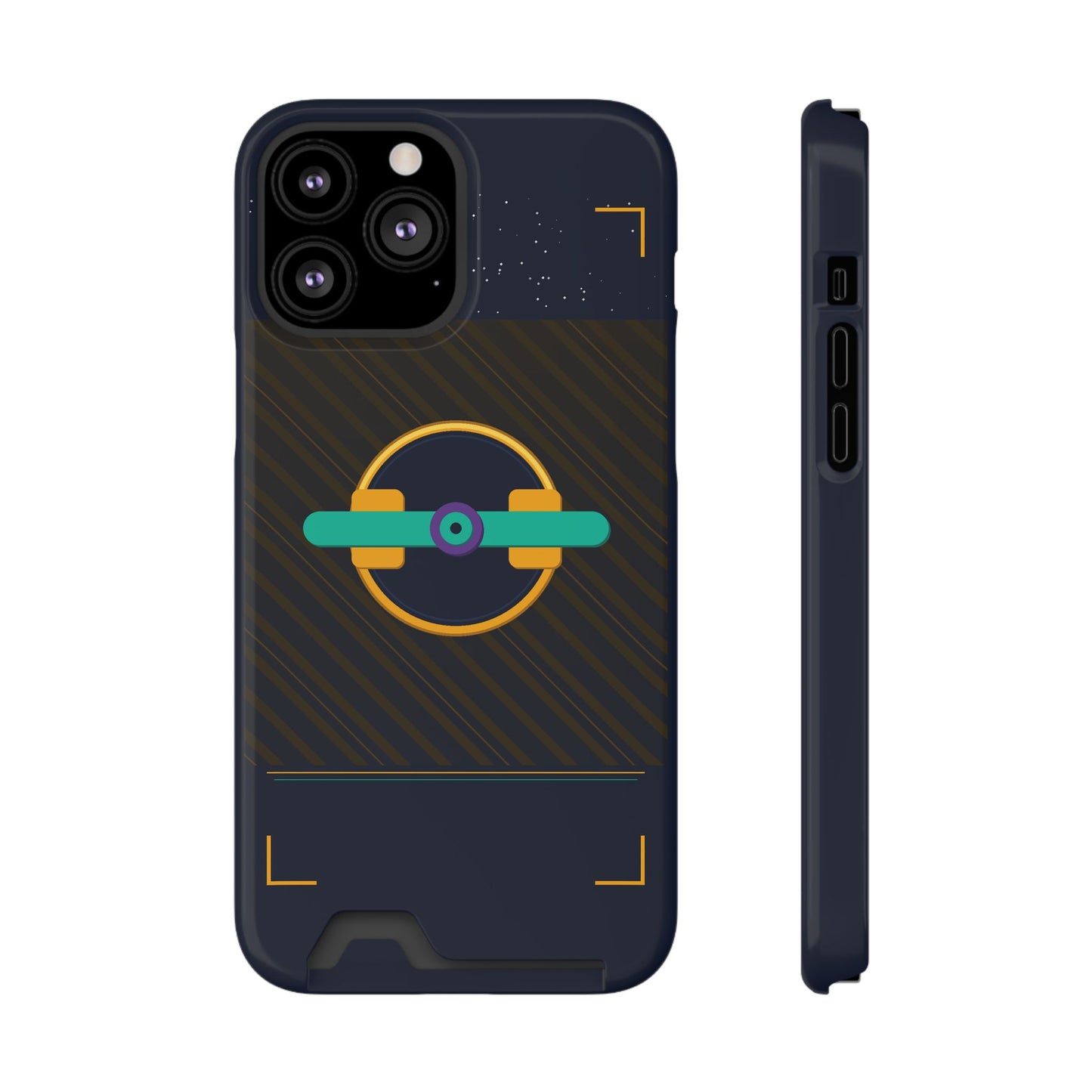 Blaise Series Wallet Phone Case — Retro Geometric Target