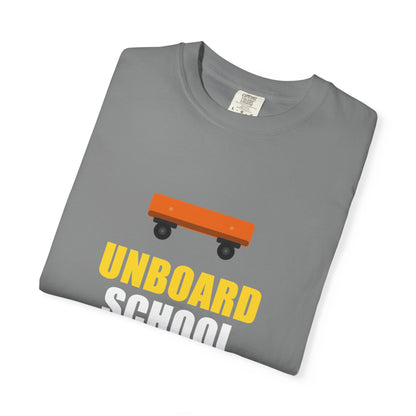 Unboard Skateboard T‑Shirt — Minimal Retro Skate Graphic Tee