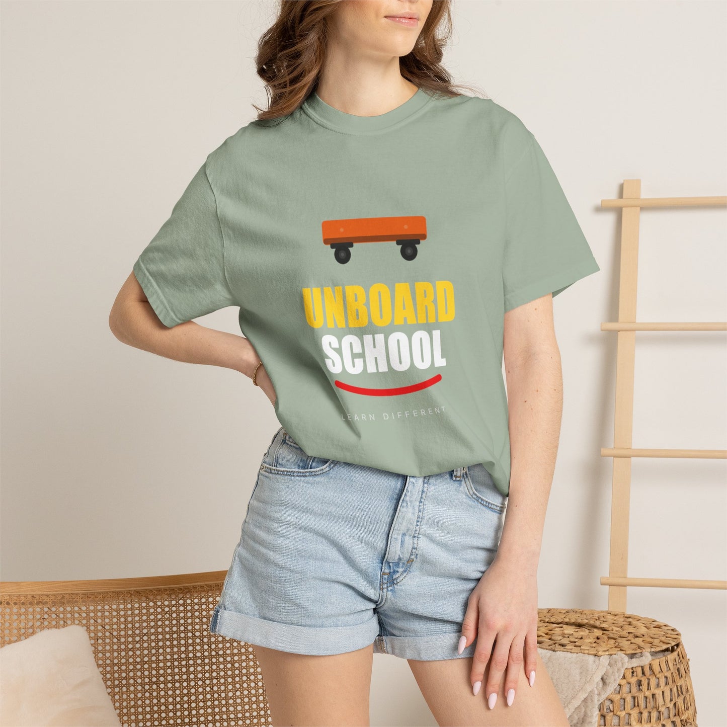 Unboard Skateboard T‑Shirt — Minimal Retro Skate Graphic Tee