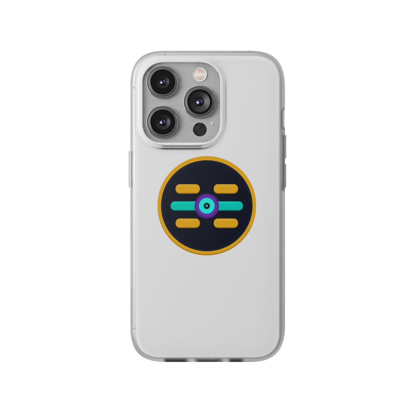 The Boards Shop Clear Phone Case with Colorful Tech Emblem