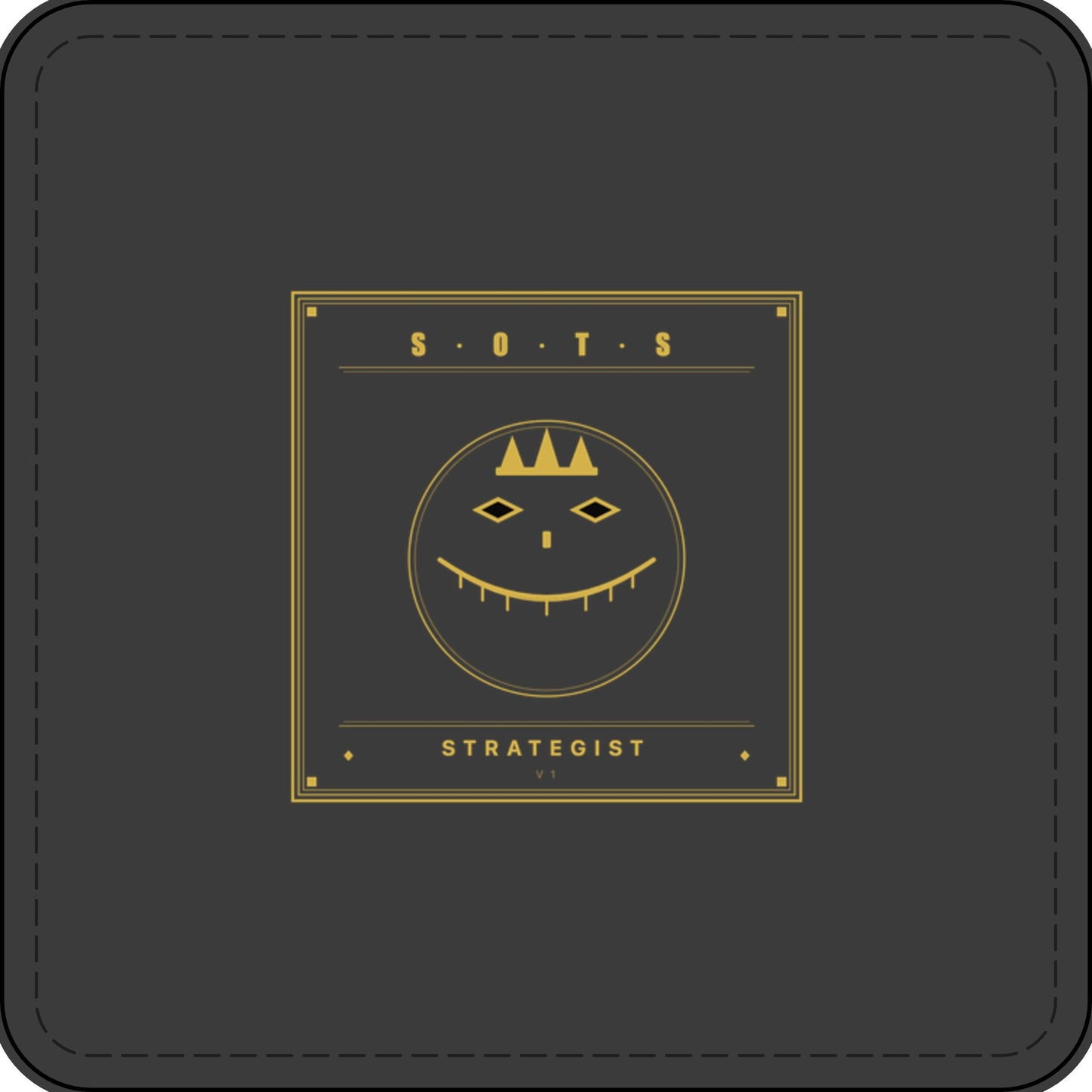 Strategist Faux Leather Patch – Engraved Gold Emblem