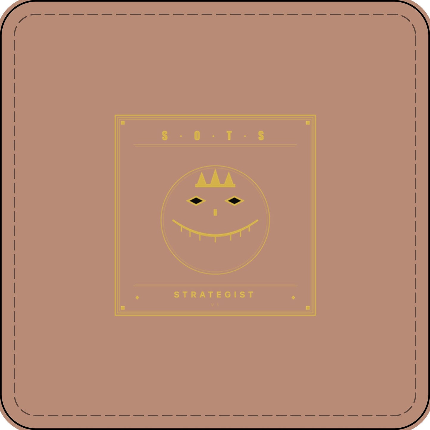 Strategist Faux Leather Patch – Engraved Gold Emblem