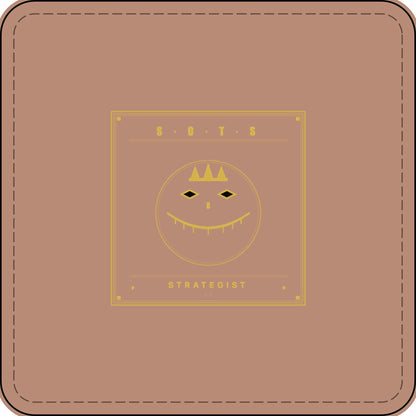 Strategist Faux Leather Patch – Engraved Gold Emblem