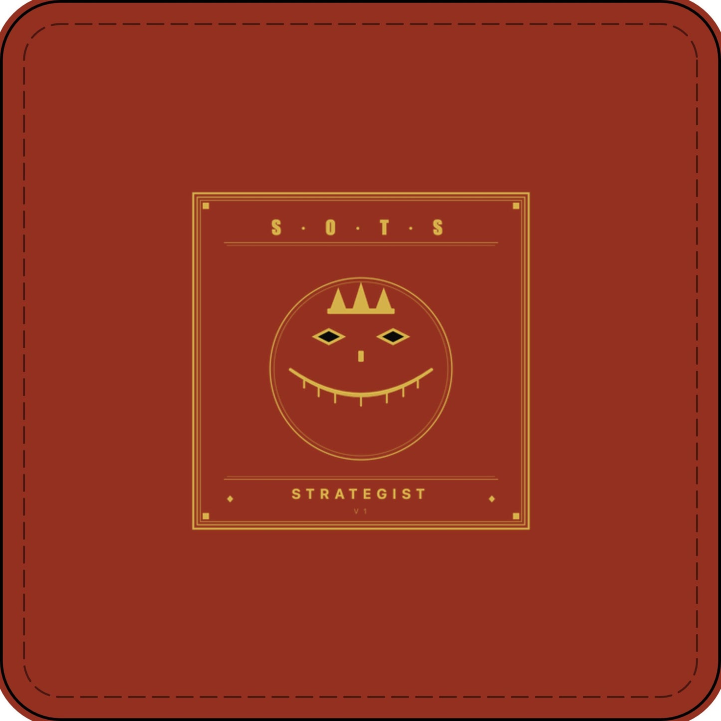 Strategist Faux Leather Patch – Engraved Gold Emblem