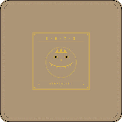 Strategist Faux Leather Patch – Engraved Gold Emblem