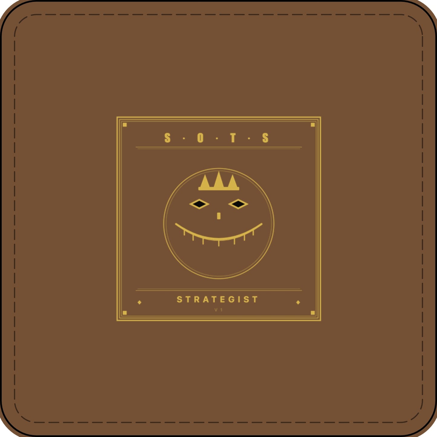 Strategist Faux Leather Patch – Engraved Gold Emblem