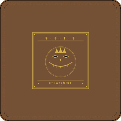 Strategist Faux Leather Patch – Engraved Gold Emblem