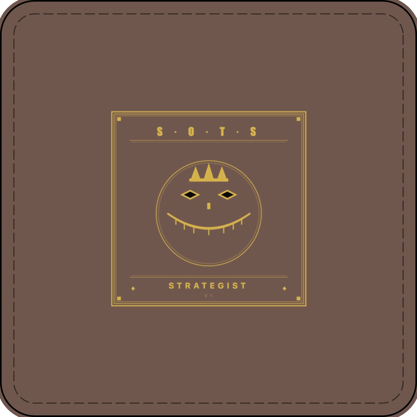 Strategist Faux Leather Patch – Engraved Gold Emblem