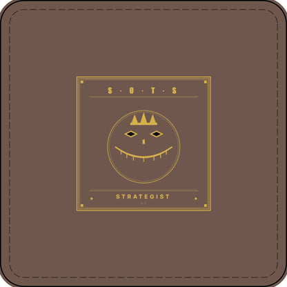 Strategist Faux Leather Patch – Engraved Gold Emblem