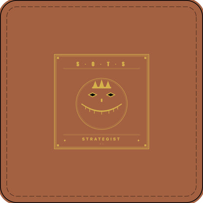 Strategist Faux Leather Patch – Engraved Gold Emblem