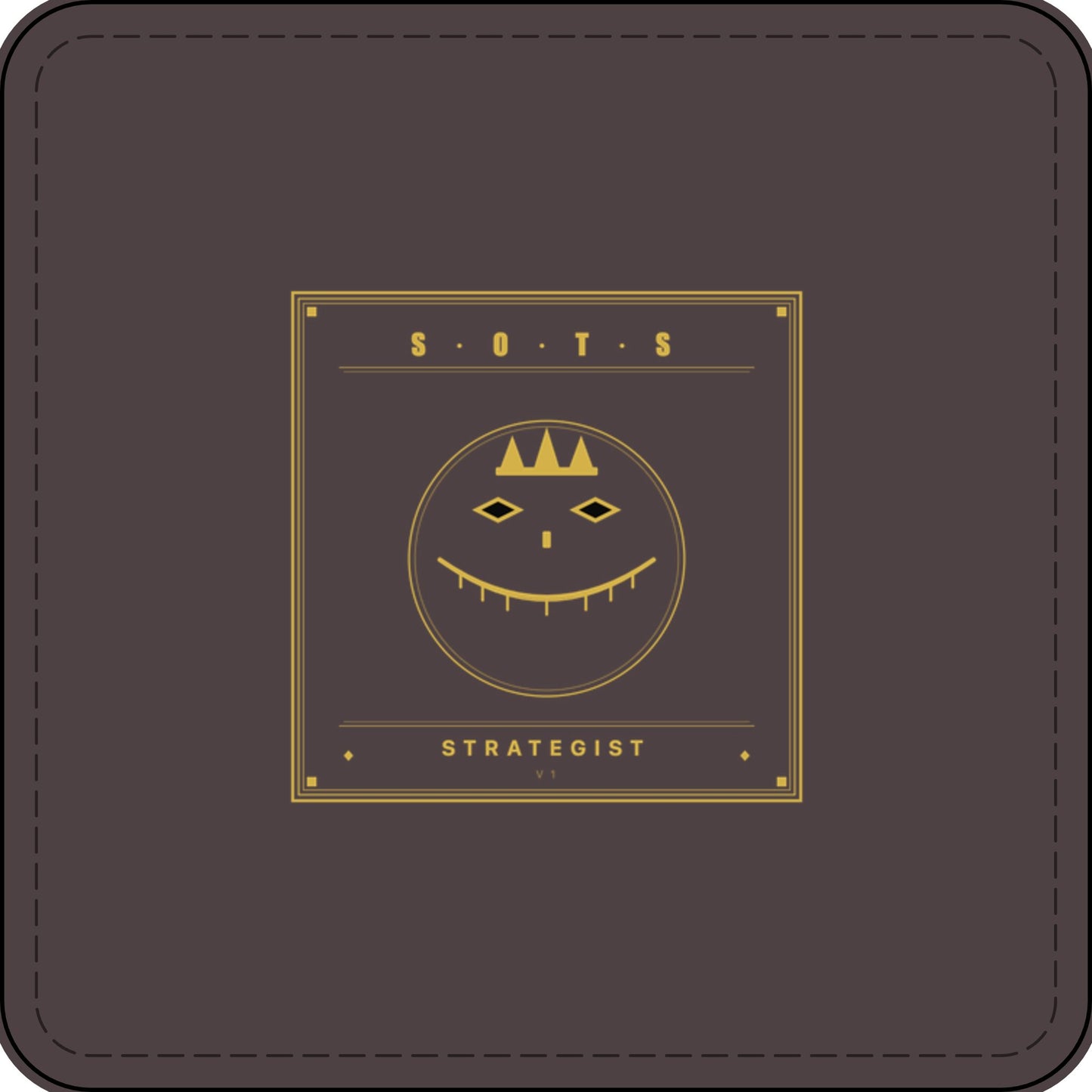 Strategist Faux Leather Patch – Engraved Gold Emblem
