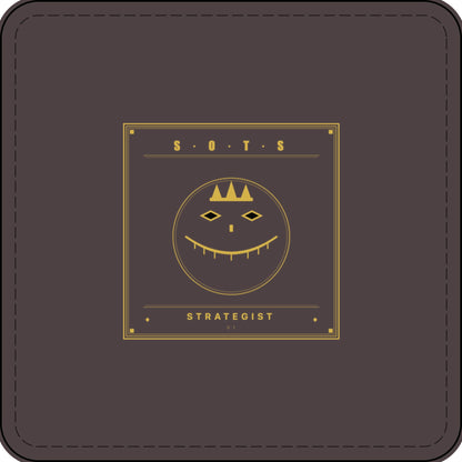Strategist Faux Leather Patch – Engraved Gold Emblem
