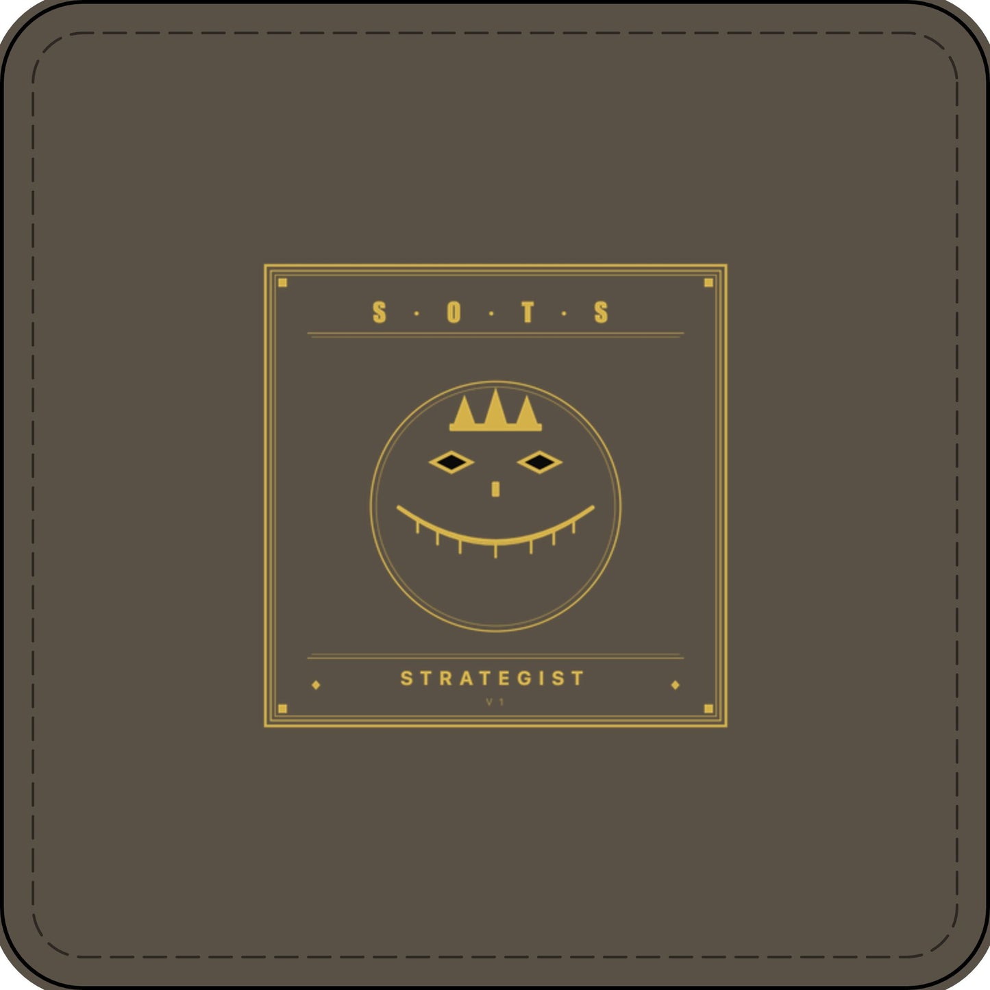 Strategist Faux Leather Patch – Engraved Gold Emblem