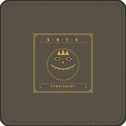 Strategist Faux Leather Patch – Engraved Gold Emblem