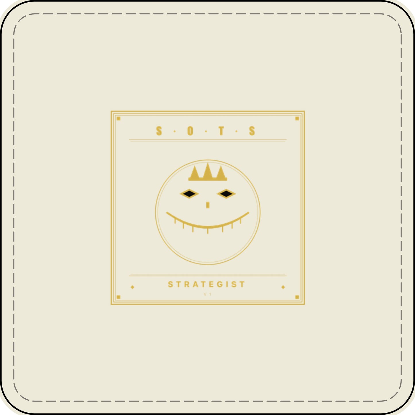 Strategist Faux Leather Patch – Engraved Gold Emblem