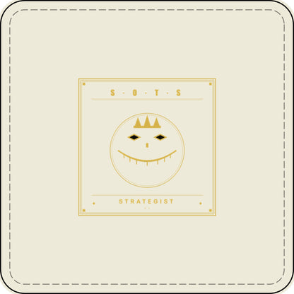 Strategist Faux Leather Patch – Engraved Gold Emblem