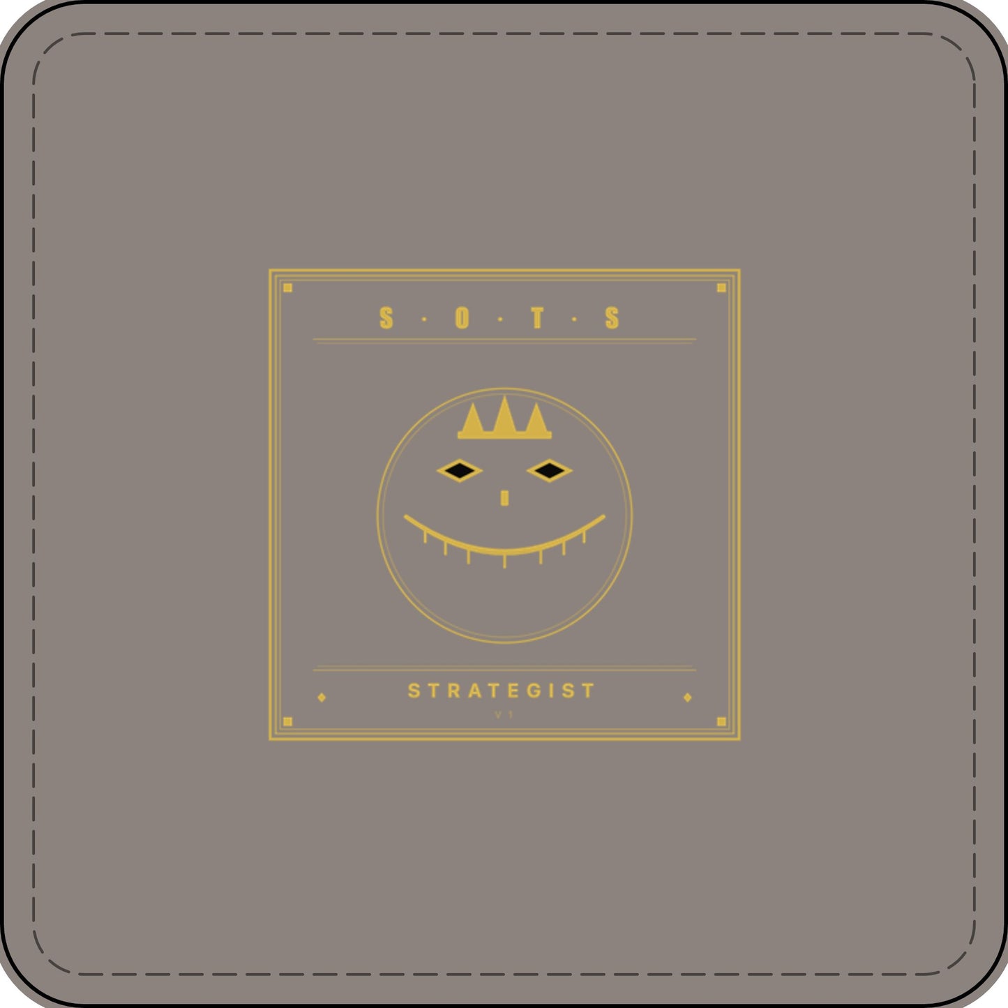 Strategist Faux Leather Patch – Engraved Gold Emblem