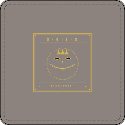 Strategist Faux Leather Patch – Engraved Gold Emblem