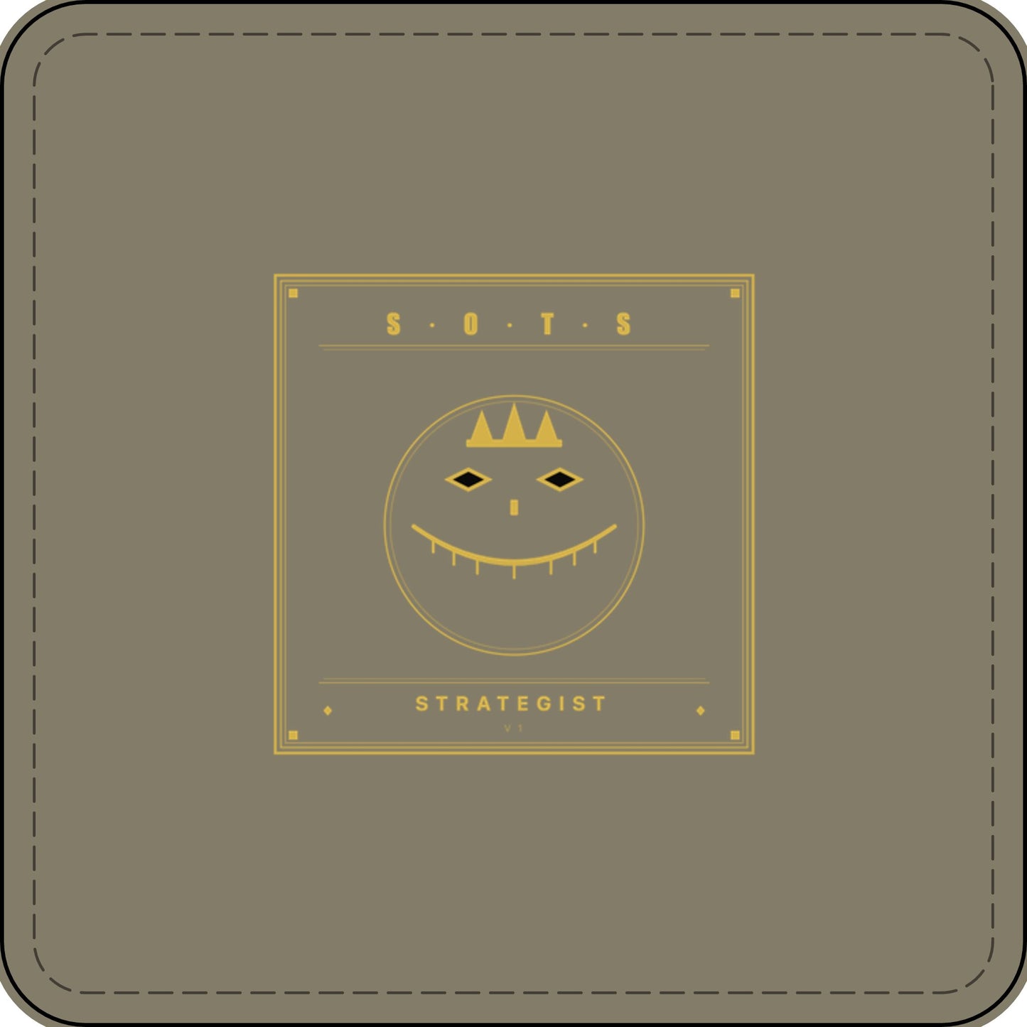 Strategist Faux Leather Patch – Engraved Gold Emblem