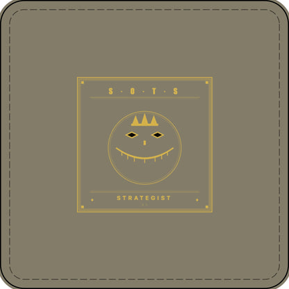 Strategist Faux Leather Patch – Engraved Gold Emblem