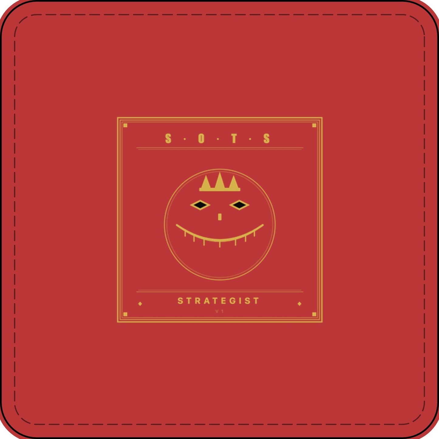 Strategist Faux Leather Patch – Engraved Gold Emblem