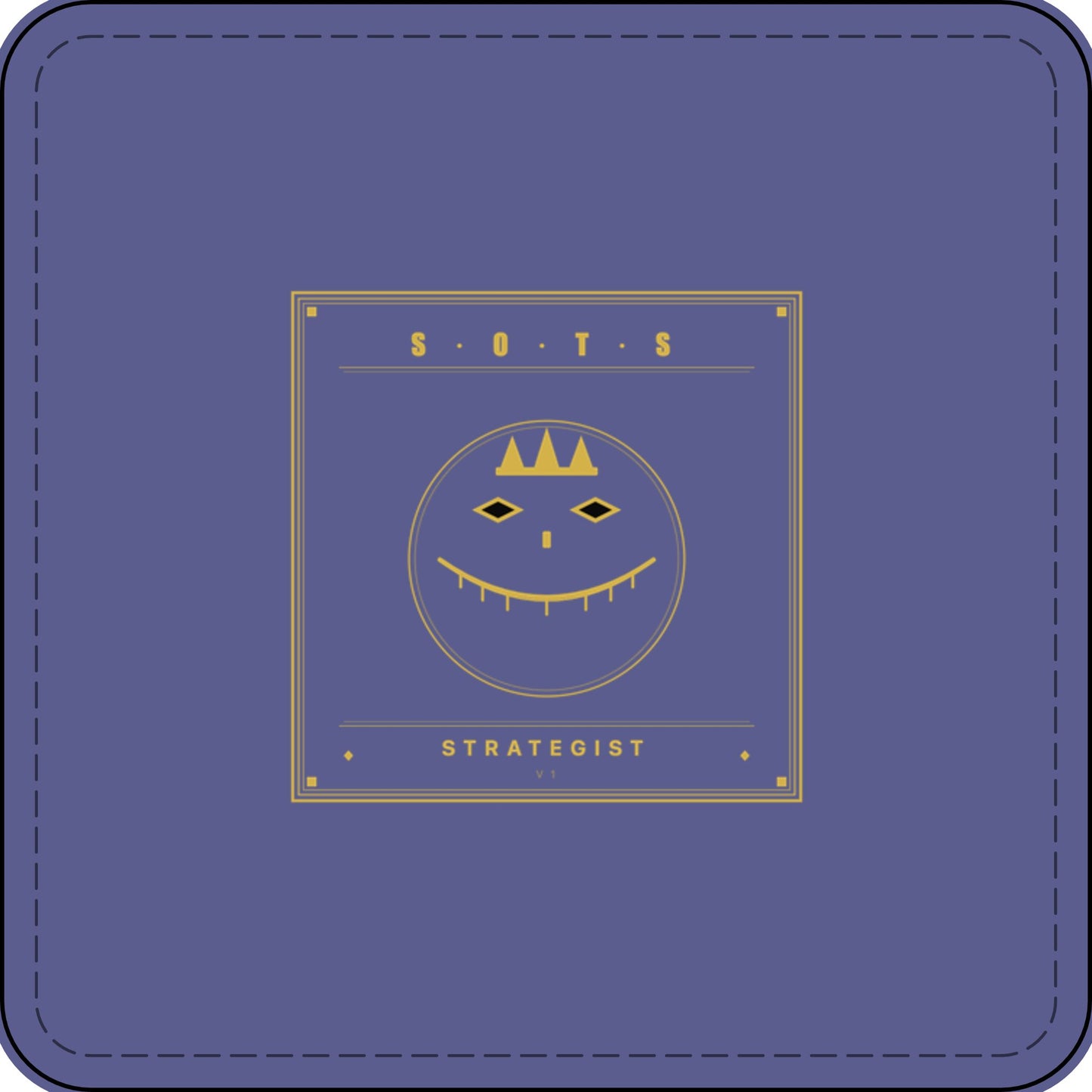 Strategist Faux Leather Patch – Engraved Gold Emblem