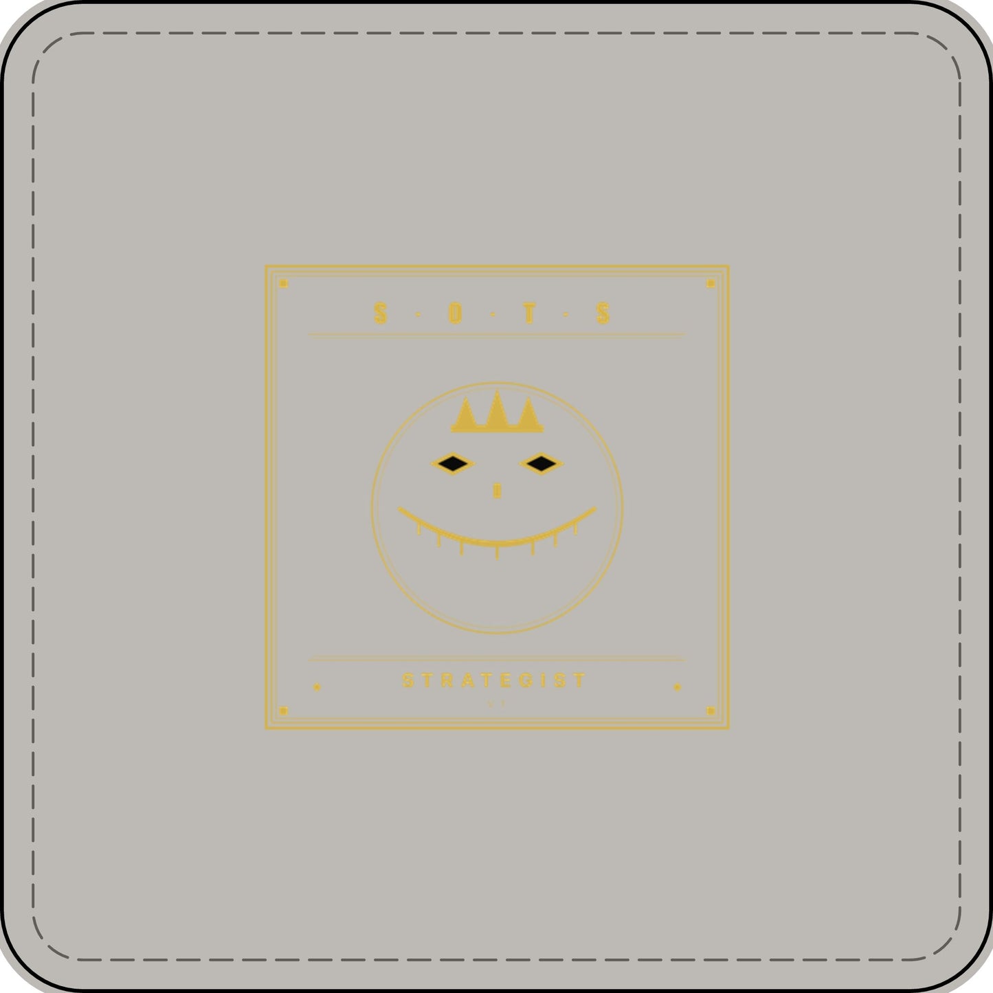Strategist Faux Leather Patch – Engraved Gold Emblem