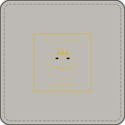 Strategist Faux Leather Patch – Engraved Gold Emblem