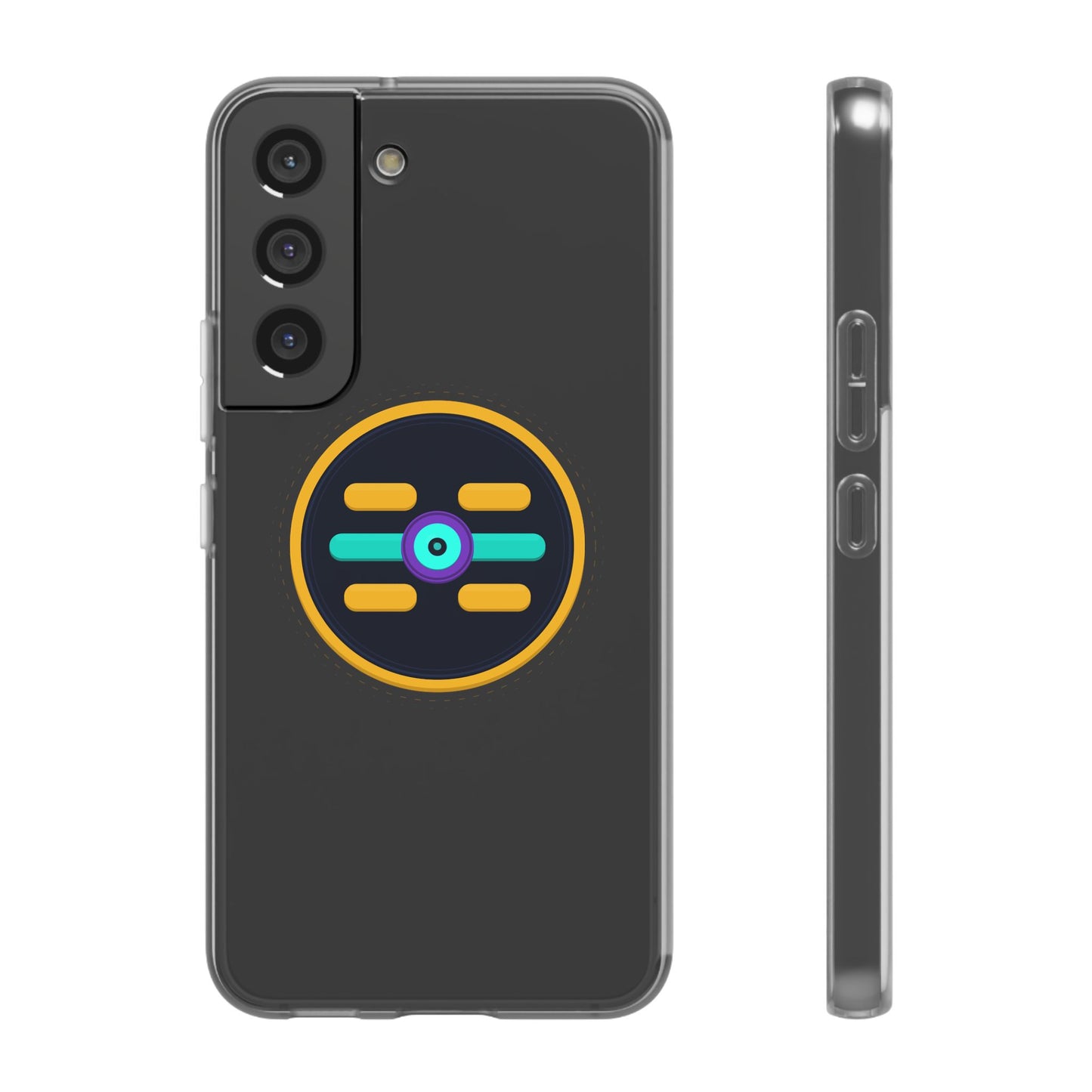 The Boards Shop Clear Phone Case with Colorful Tech Emblem