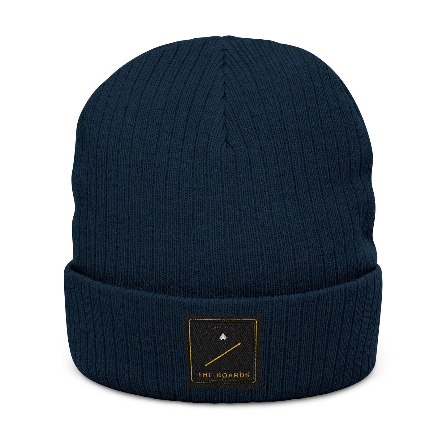 The Boards Embroidered Ribbed Beanie — Snowboard Culture Knit Hat