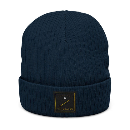 The Boards Embroidered Ribbed Beanie — Snowboard Culture Knit Hat
