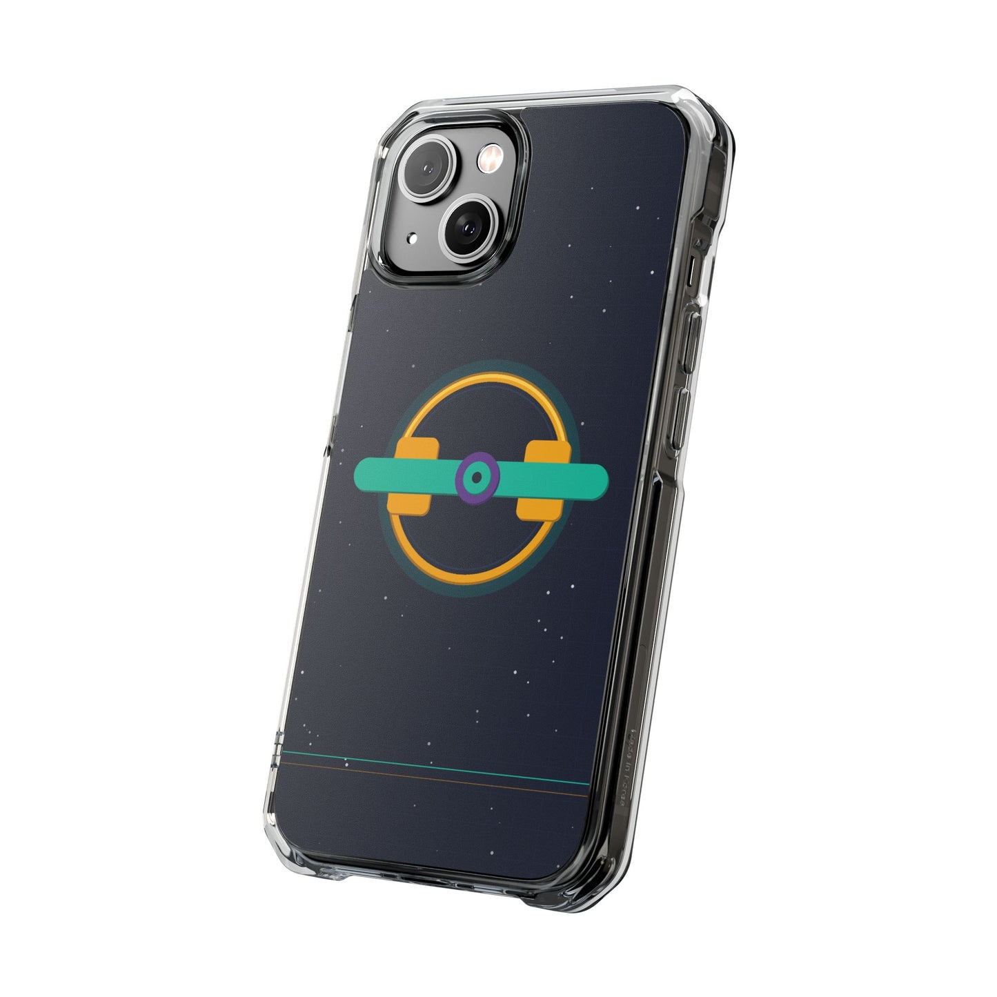 The Boards Shop Clear Magnetic Phone Case — Retro Space Target