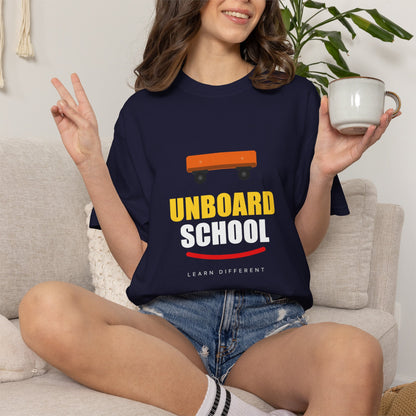 Unboard Skateboard T‑Shirt — Minimal Retro Skate Graphic Tee