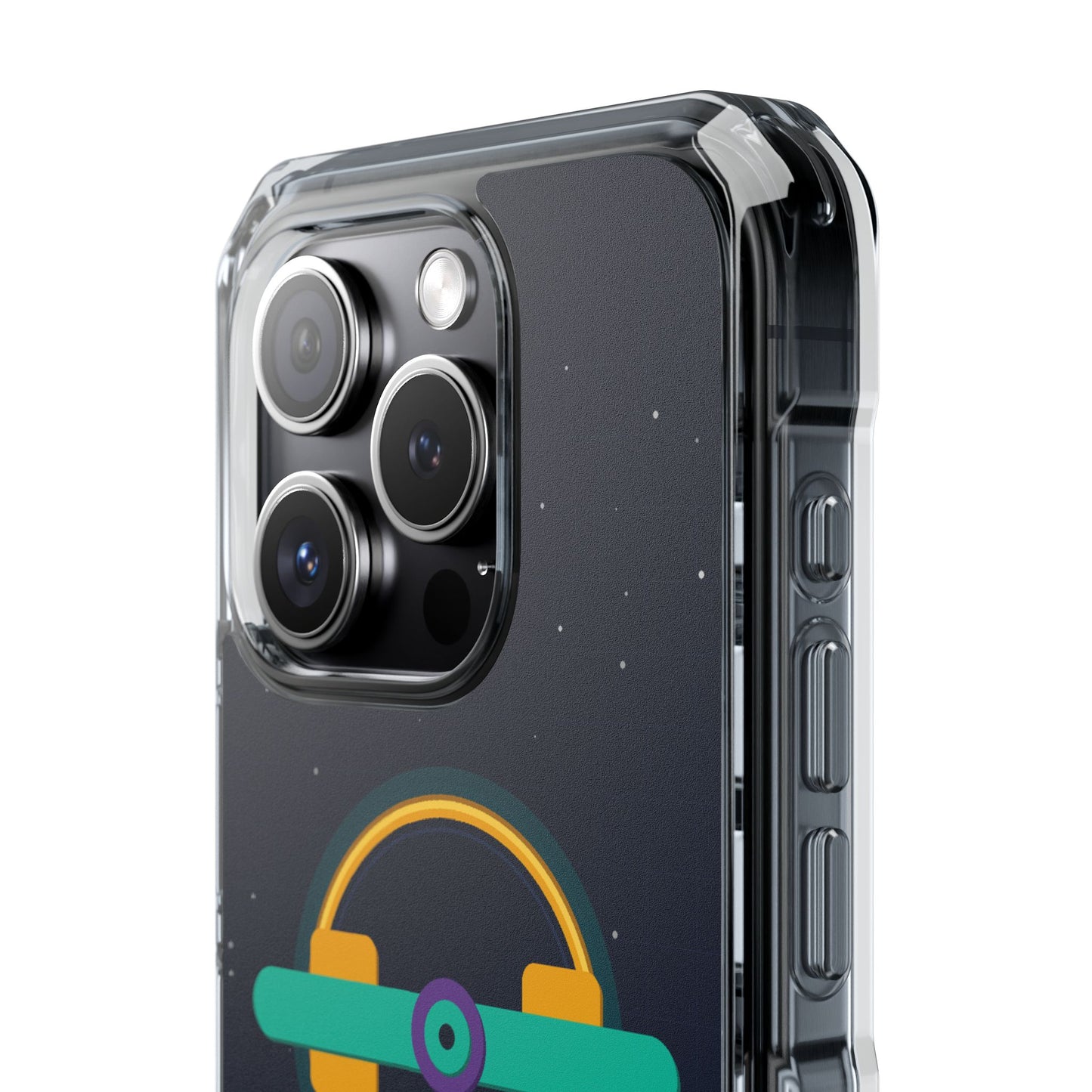 The Boards Shop Clear Magnetic Phone Case — Retro Space Target