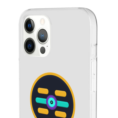 The Boards Shop Clear Phone Case with Colorful Tech Emblem