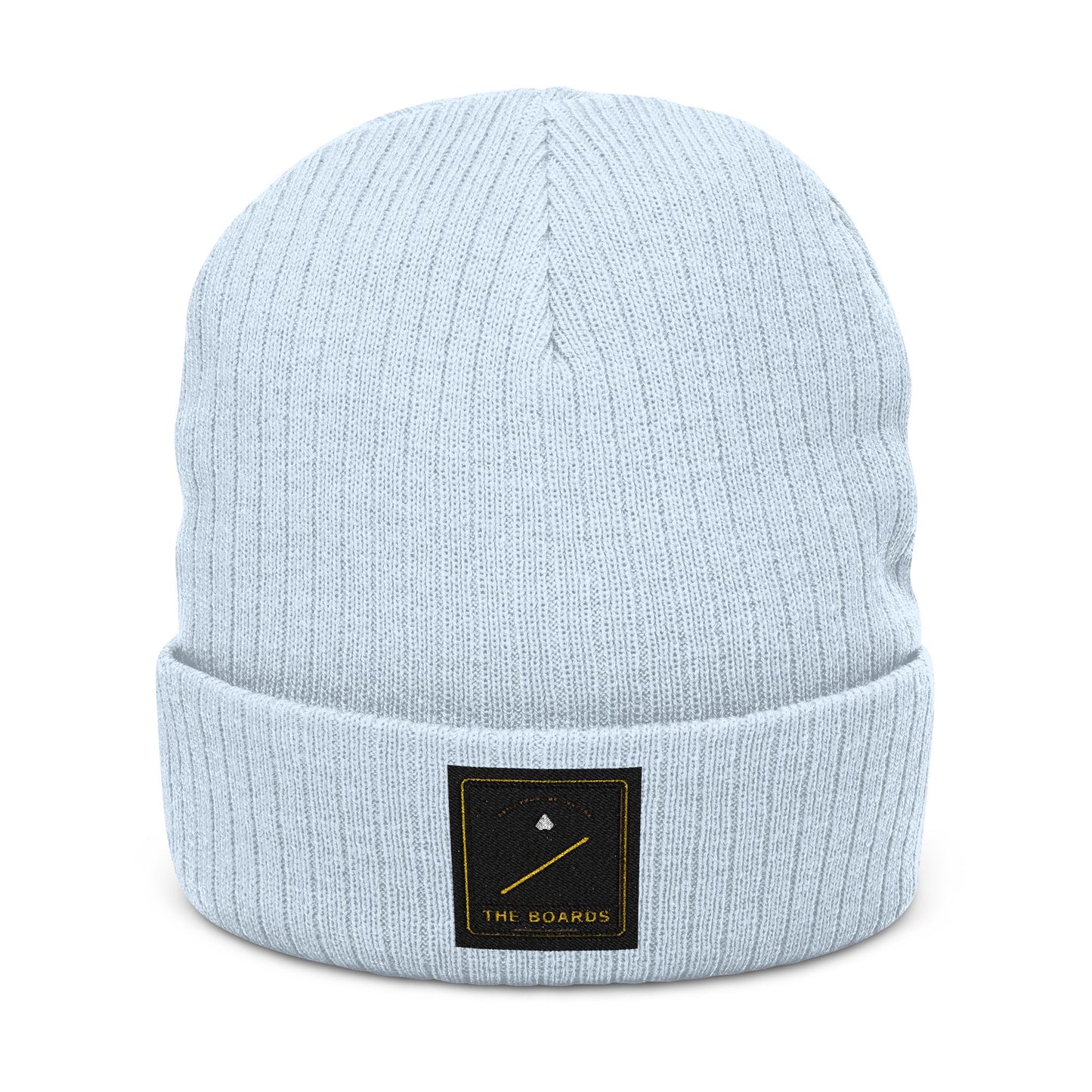 The Boards Embroidered Ribbed Beanie — Snowboard Culture Knit Hat