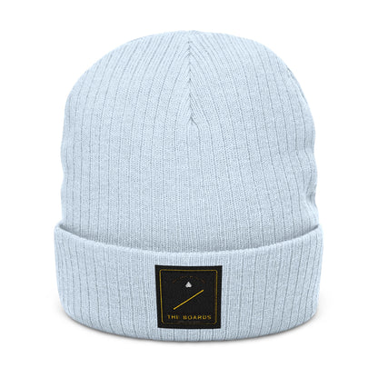 The Boards Embroidered Ribbed Beanie — Snowboard Culture Knit Hat