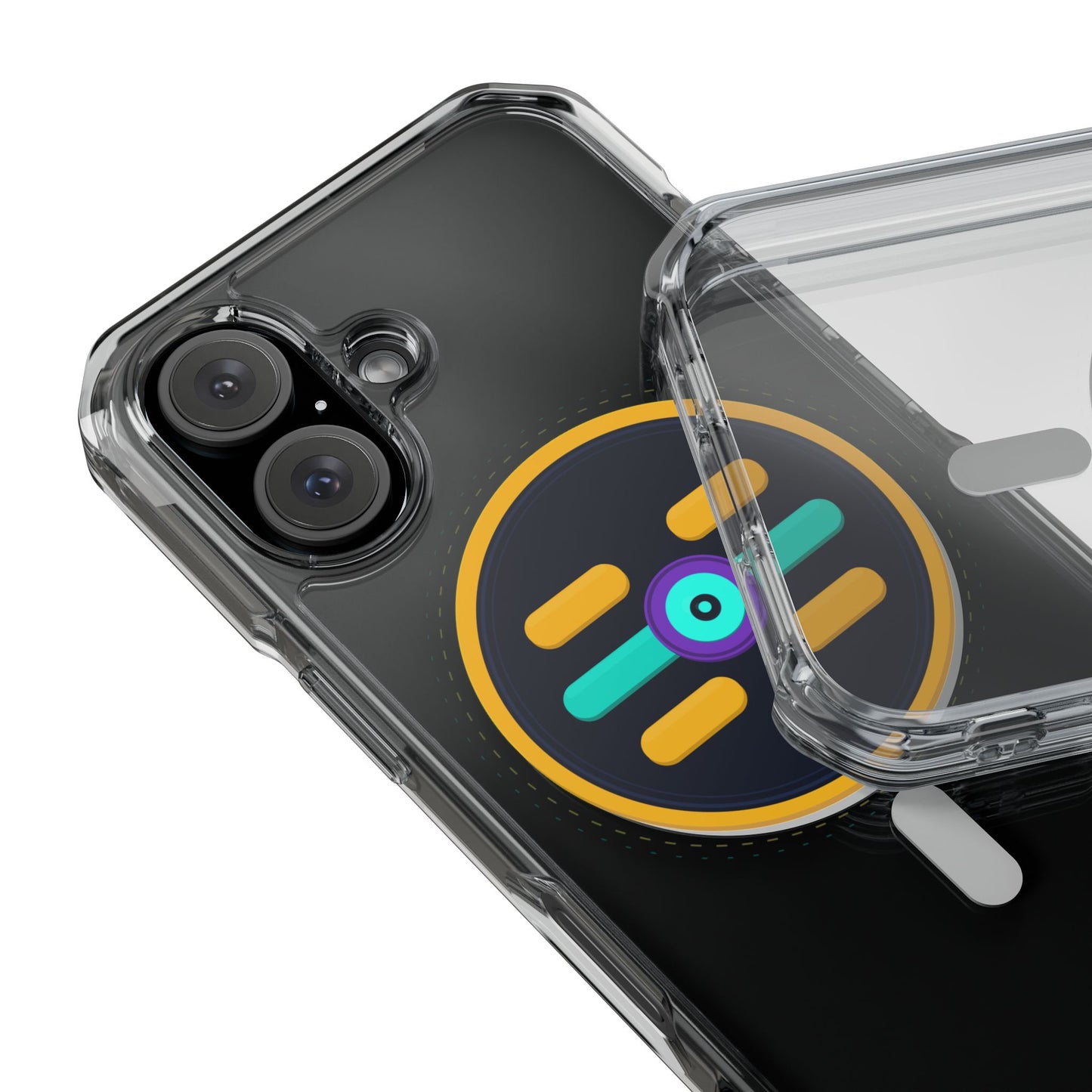 The Boards Shop Clear Magnetic Phone Case with Colorful Retro Pop Socket