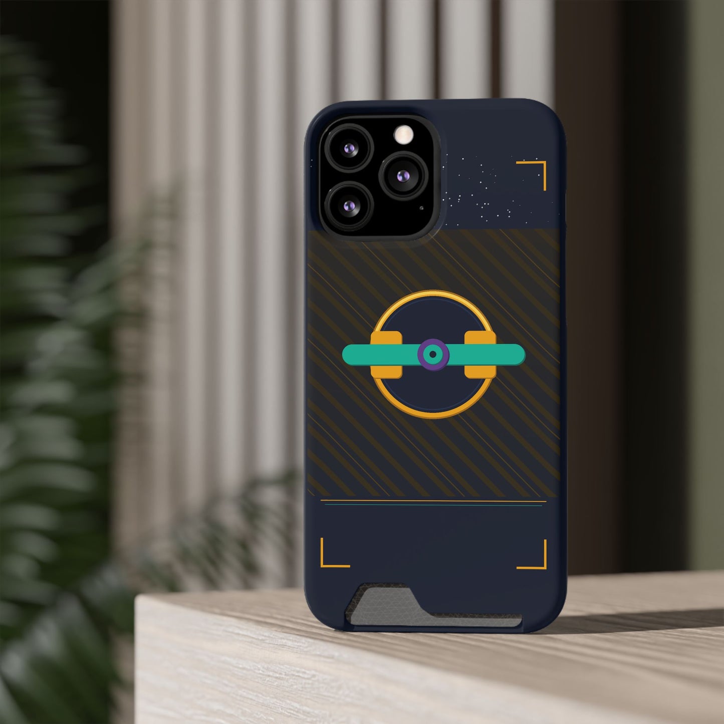 Blaise Series Wallet Phone Case — Retro Geometric Target