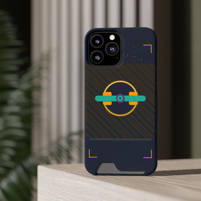 Blaise Series Wallet Phone Case — Retro Geometric Target