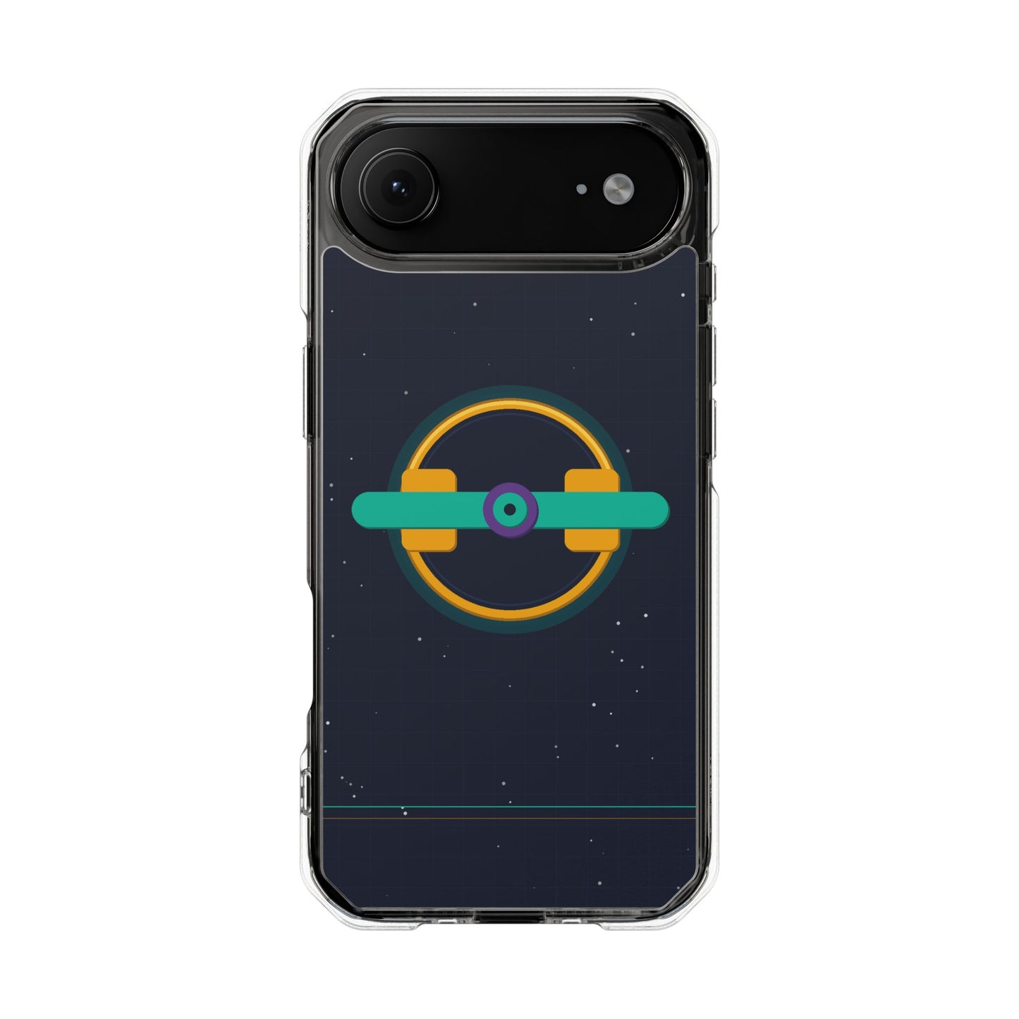 The Boards Shop Clear Magnetic Phone Case — Retro Space Target