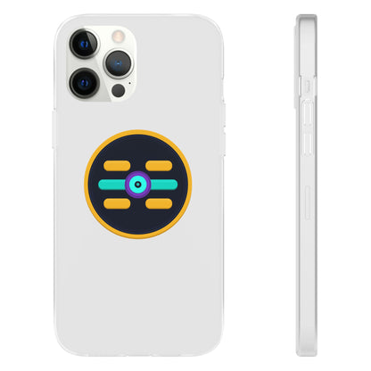 The Boards Shop Clear Phone Case with Colorful Tech Emblem