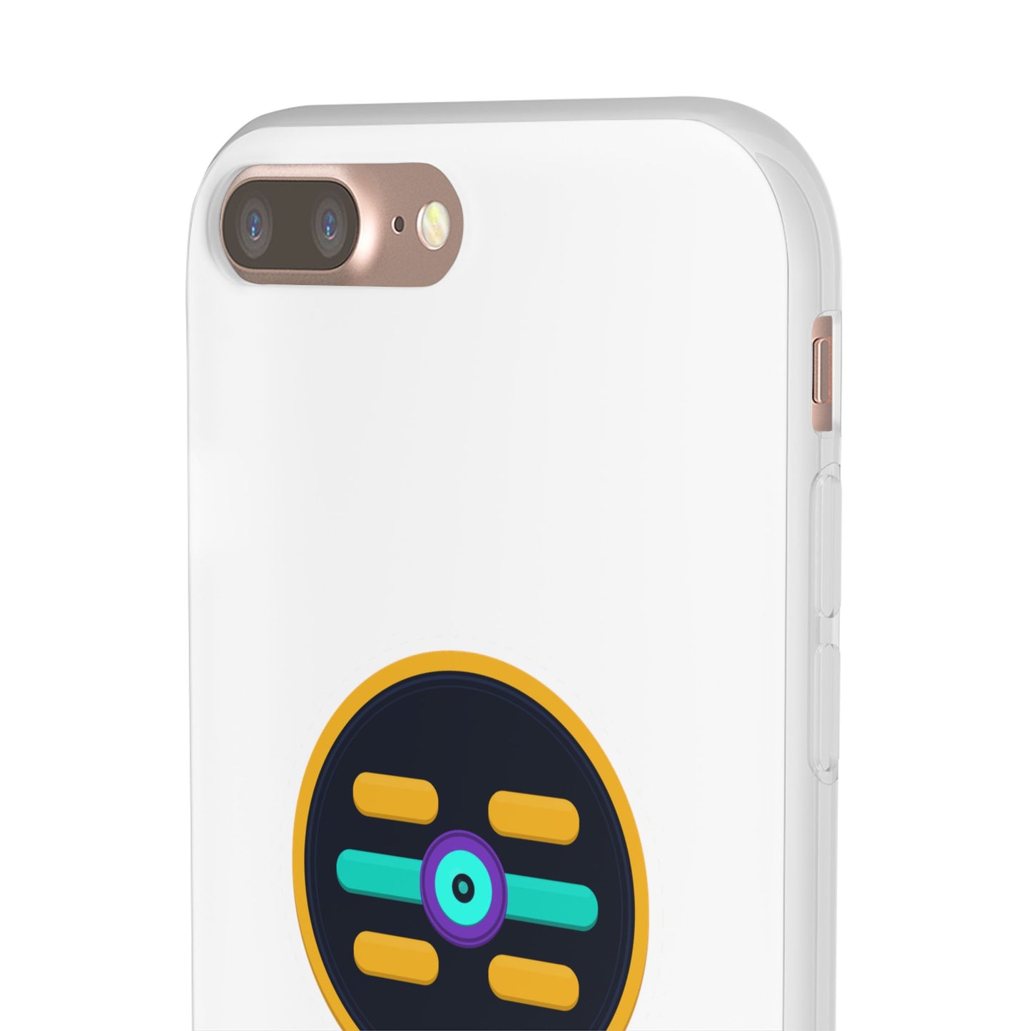 The Boards Shop Clear Phone Case with Colorful Tech Emblem