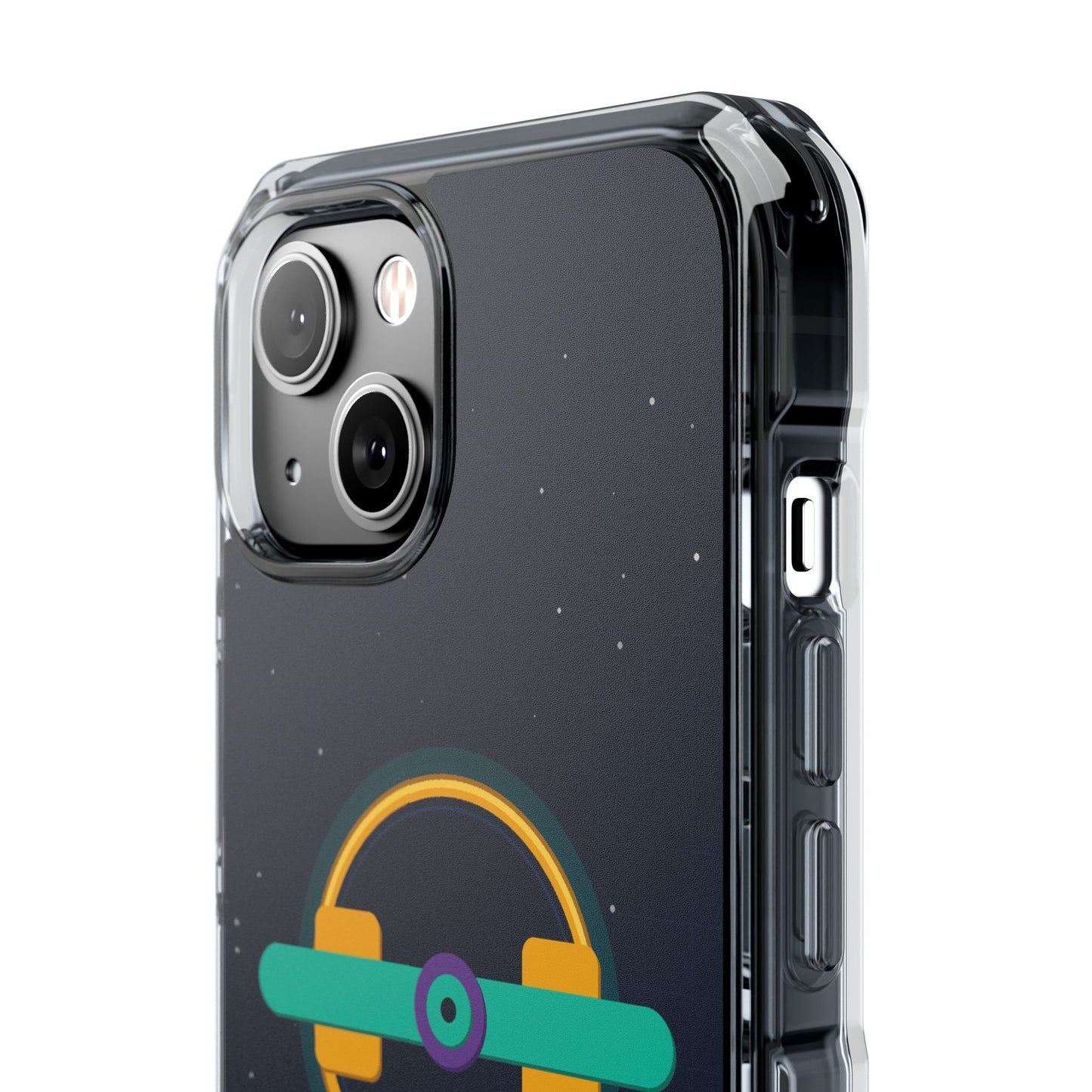The Boards Shop Clear Magnetic Phone Case — Retro Space Target