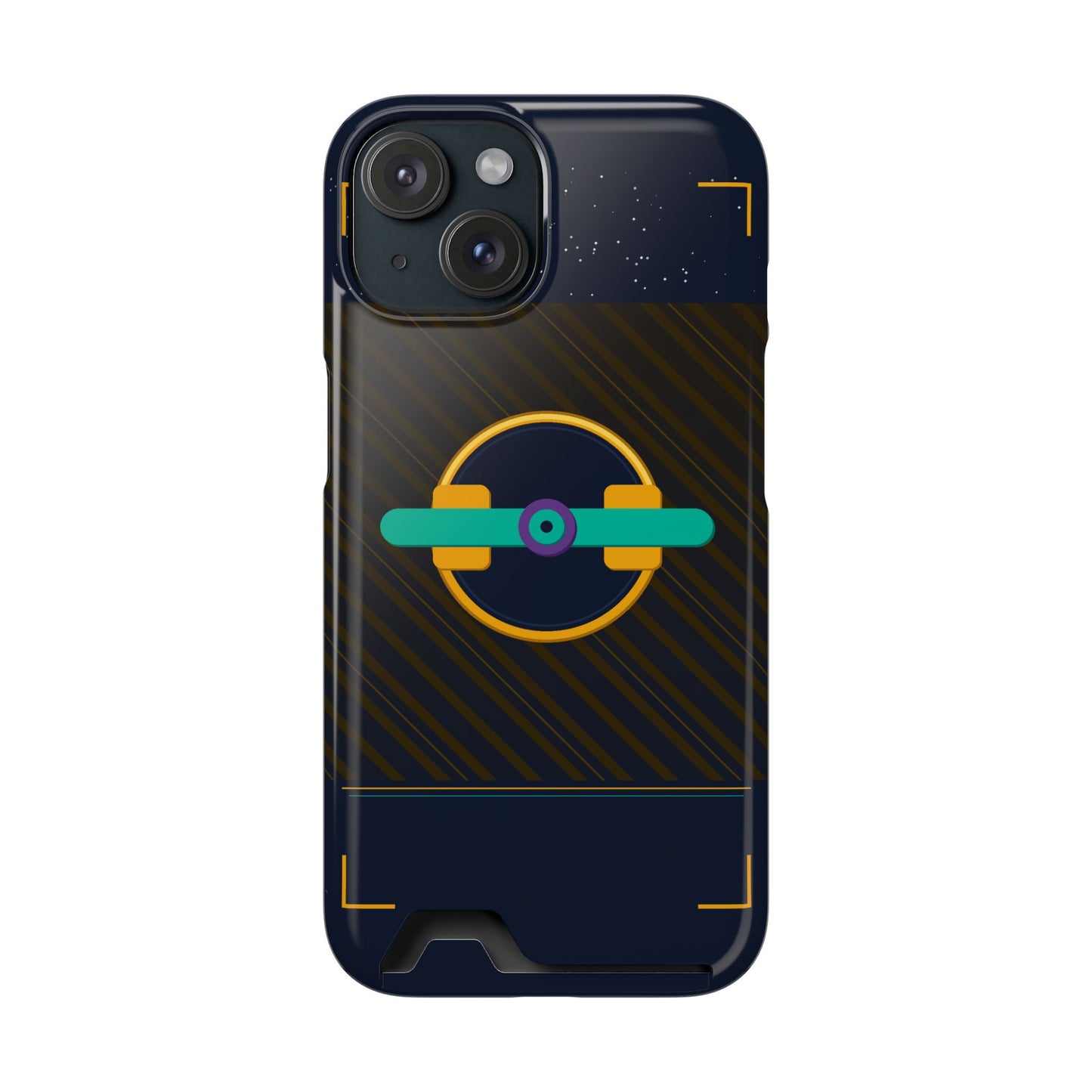 Blaise Series Wallet Phone Case — Retro Geometric Target